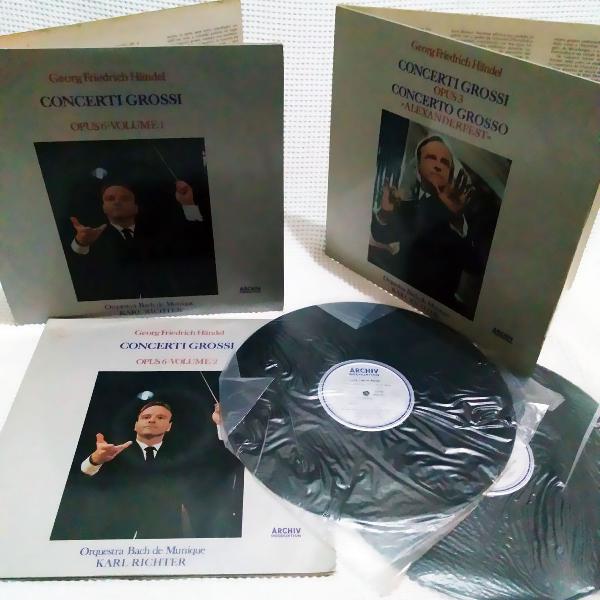 3 álbuns duplos ( 6 lps ) vinil - georg friedrich. super
