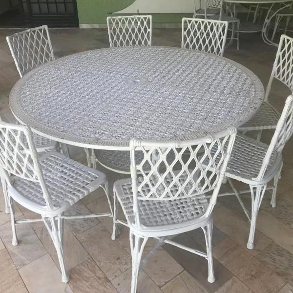 conjunto mesa + 08 cadeiras