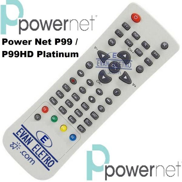 controle remoto receptor powernet p99 / p99hd platinum