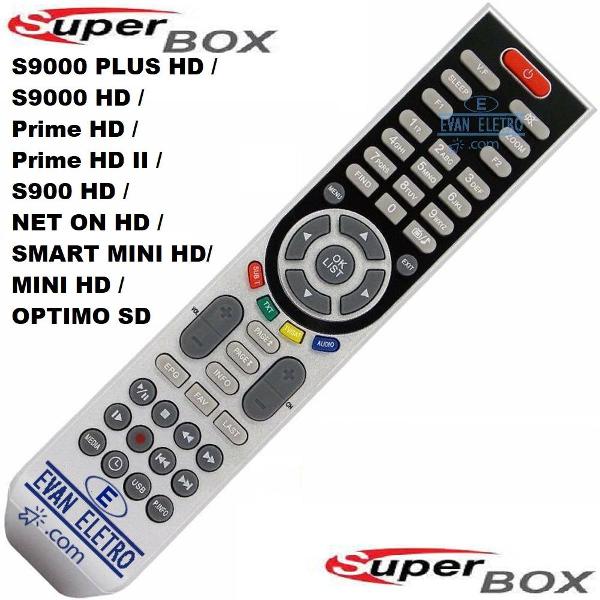 controle superbox prime hd / prime hd ii / s9000 plus hd /