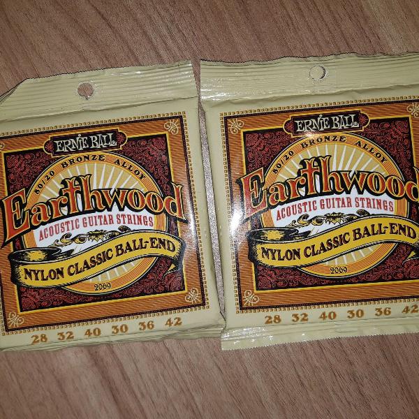 earthwood ernie ball cordas violão nylon