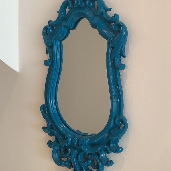 espelho arabescos azul