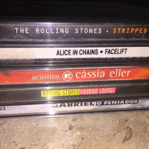 kit 5 cds (stones, pensador, cassia eller e alice in chains)