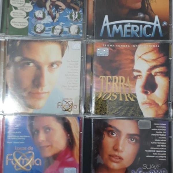 lote 6 cd's originais - trilha sonora de novelas