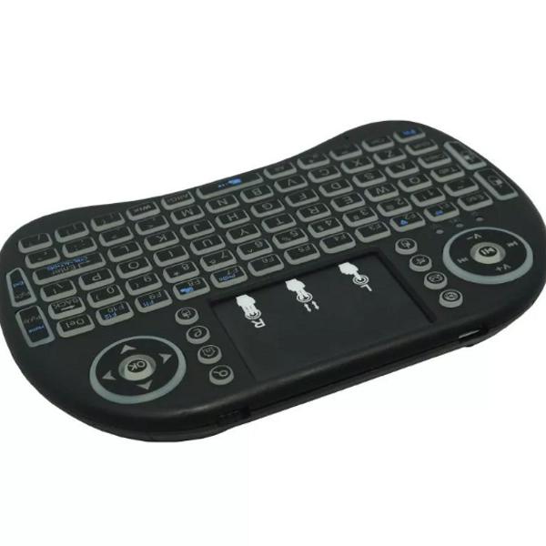 mini teclado wireless bluetooth iluminado sem fio usb tv box