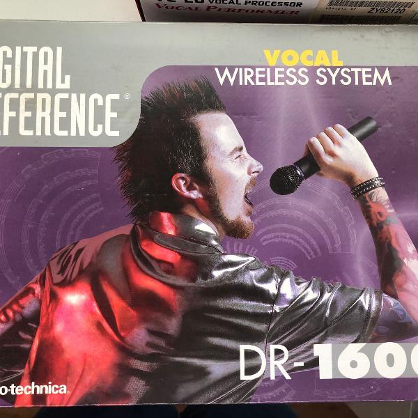 sistema microfone vhs s/ fio audio-technica dr-1600