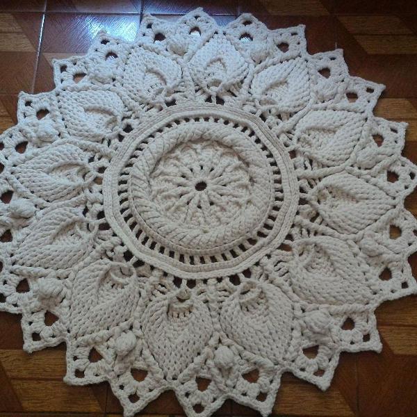tapete decorativo crochet