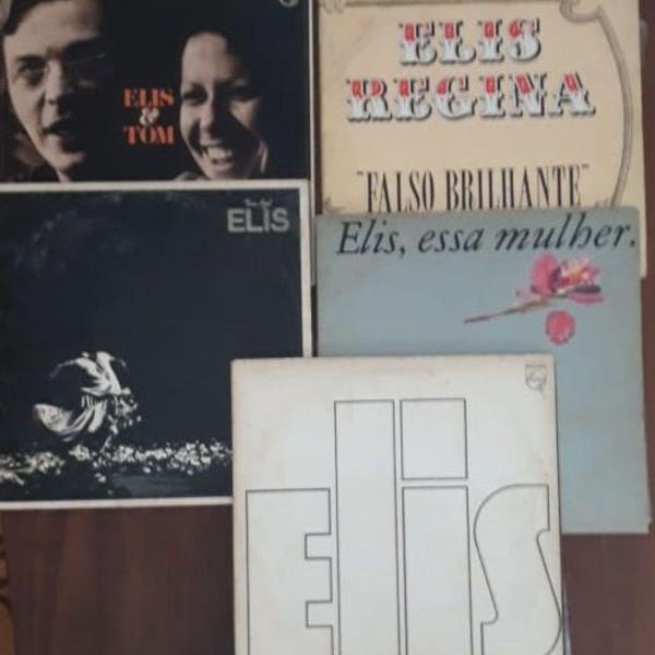 vinil lp - elis regina - lote com 5 discos