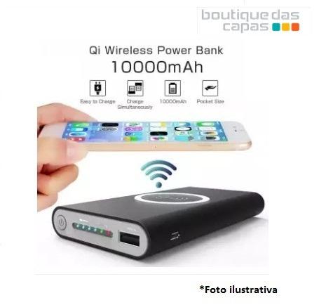 Carregador Portátil Power Bank Qi Wireless mah Iphone