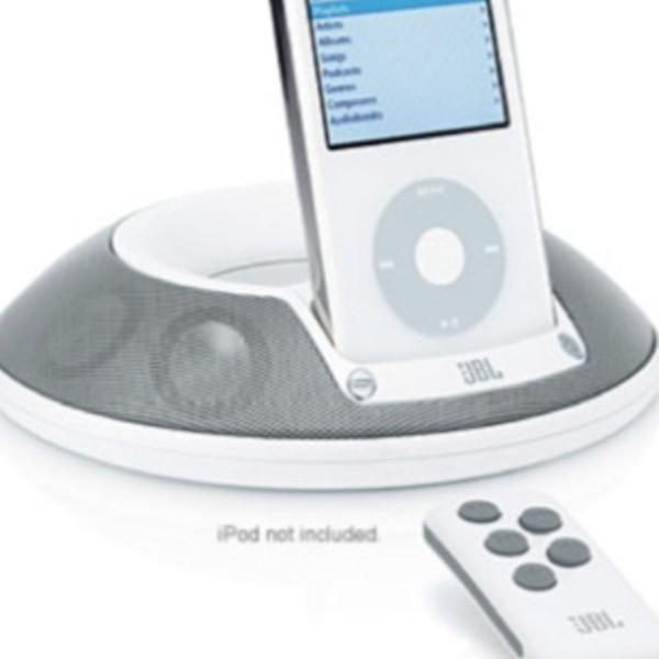 JBL on Stage II ipod speakers, controle remoto, NOVA(nunca