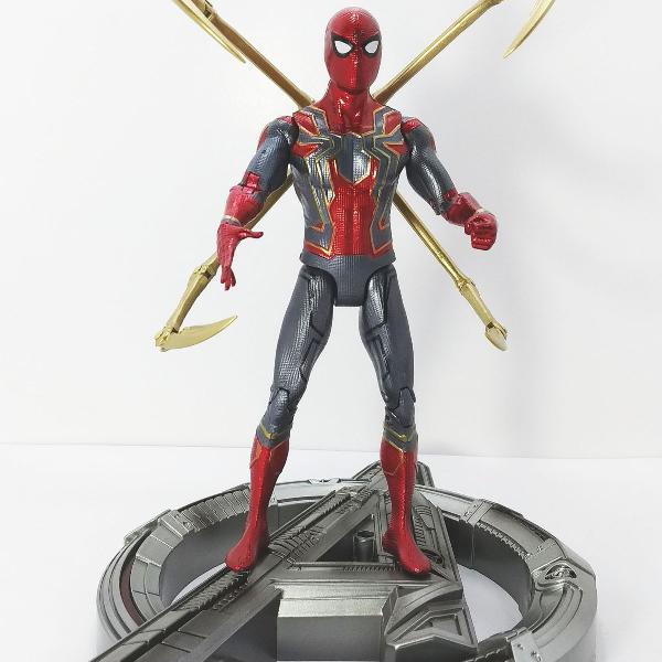 boneco homem aranha avengers infinity war base com led