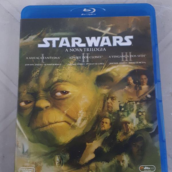 box blu-ray - nova trilogia - star wars - 3 cds