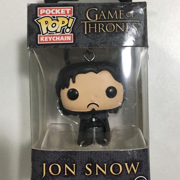 chaveiro jon snow pop funko game of thrones