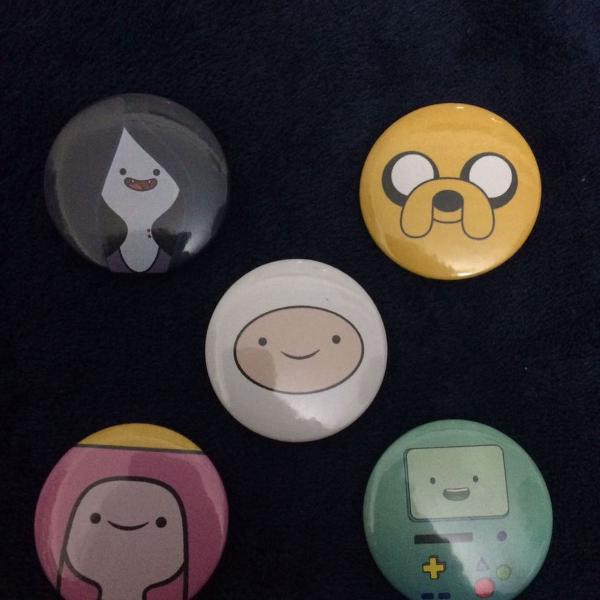 kit 5 bottons / botons adventure time / hora de aventura