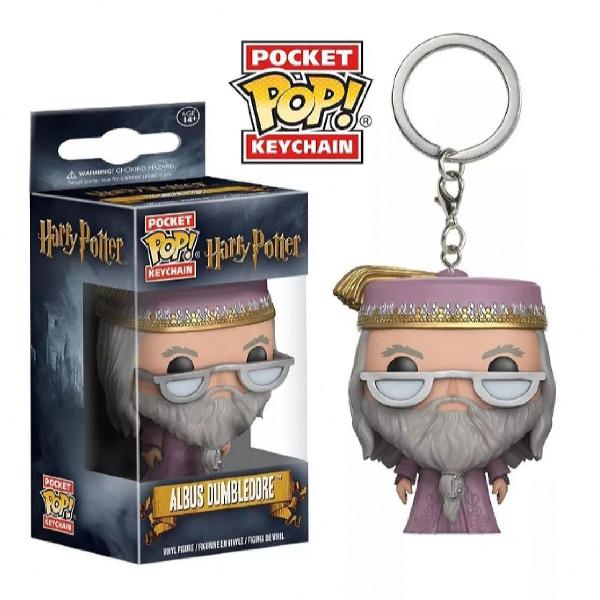 pop pocket funk boneco albus dumbledore chaveiro com caixa