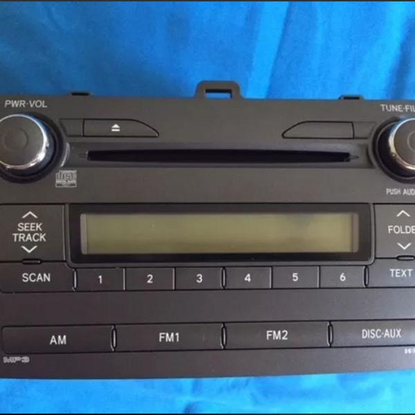 rádio cd player panasonic - corolla - modelo 86120-02e80