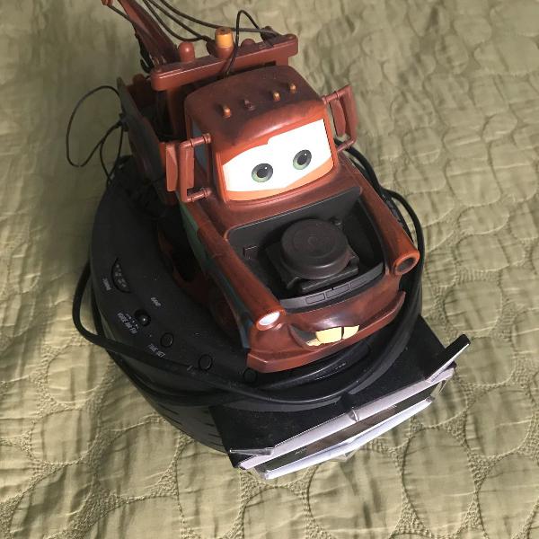 rádio/relógio tow mater - carros