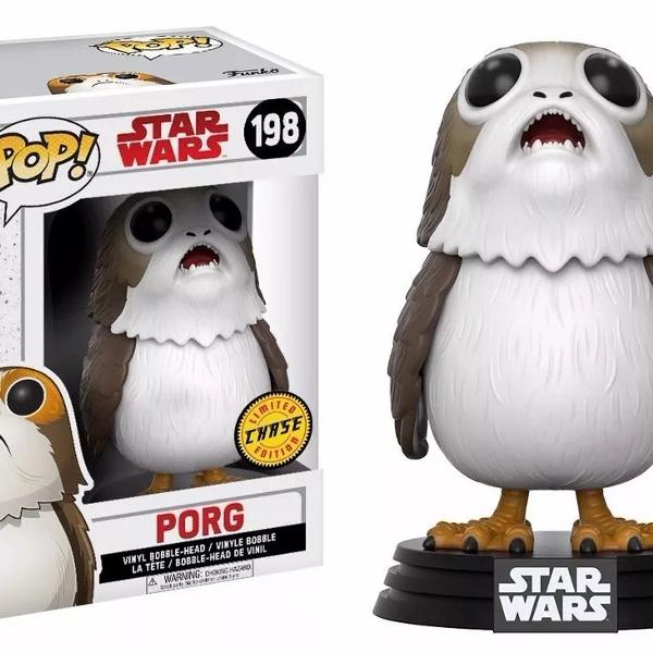 star wars ultimo jedi boneco pop funko porg #198 chase ed