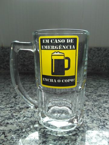 Caneca em caso de emergência encha o copo 340ml