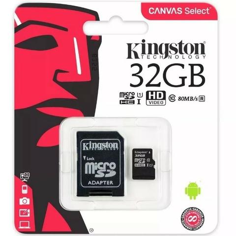 Cartão Micro Sd 32gb Kingston Classe 10 Original Lacrado!!!