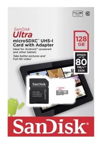 Cartão Micro Sd Sandisk Ultra 128gb 80mb/s - Oferta