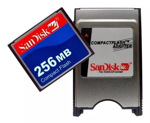 Cf 256mb Compact Flash + Adaptador Pcmcia Sandisk