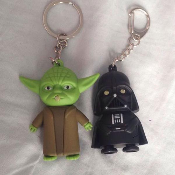 Chaveiros Star Wars - Yoda e Darth Daver