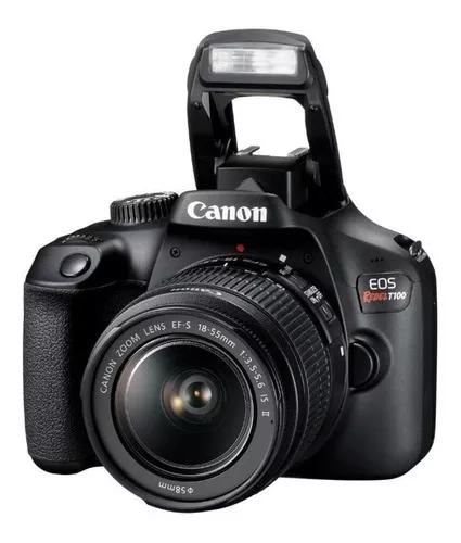 Câmera Canon Eos Rebel T100 Wifi 18mp + 18-55mm Ef-s Is Ii
