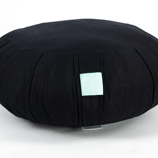 almofada para meditação (zafu) preta turmalina