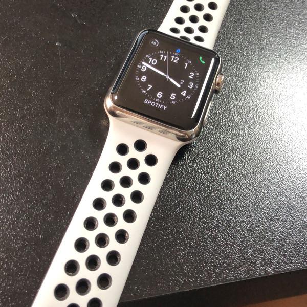 apple watch série 1 aço inox 38mm