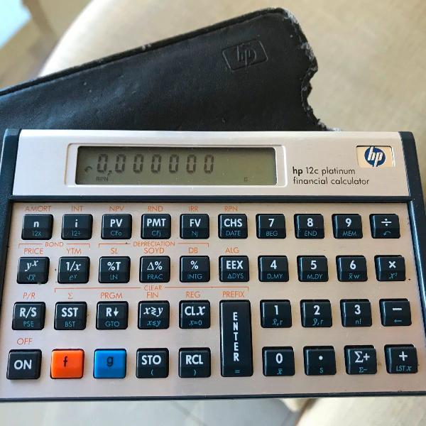 calculadora financeira hp 12c platinum usada
