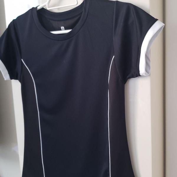 camiseta feminina performance preta esportiva tamanho p