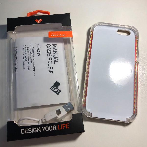capa de luz para selfie iphone 6 e bateria externa