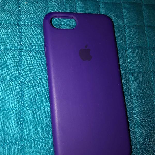 capinha iphone 7/8 de silicone roxa