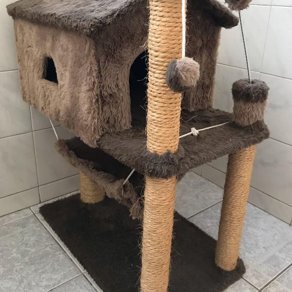 casa para gatos - marrom