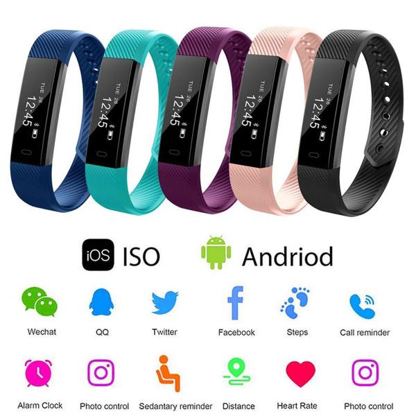 pulseira inteligente a prova d'agua smart watch android/ios,