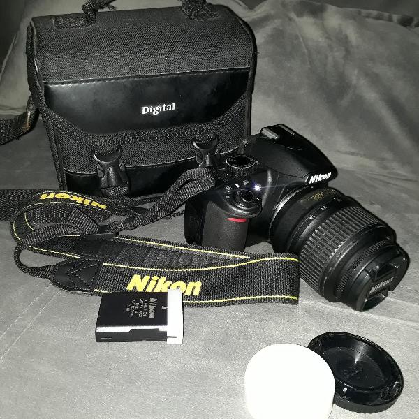 Câmera Nikon D3100 profissional com lente 18-55mm