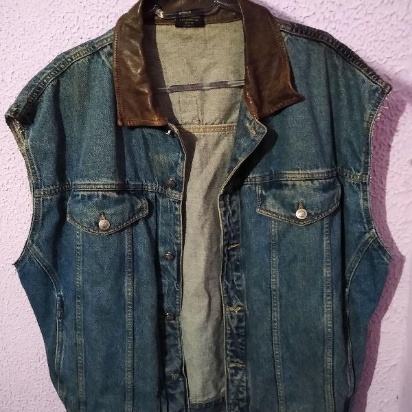 Colete jeans M. Officer anos 90