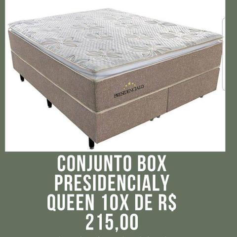 Conjunto Box Queen Presidencially!! 10x de R$  no