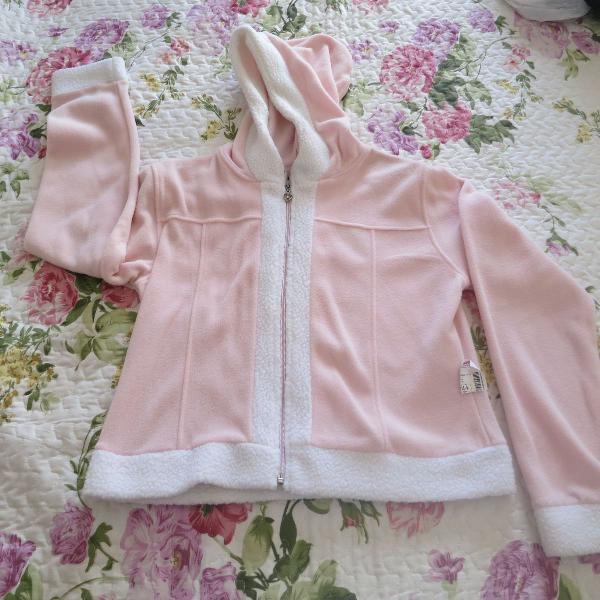 Jaqueta de Plush Rosa