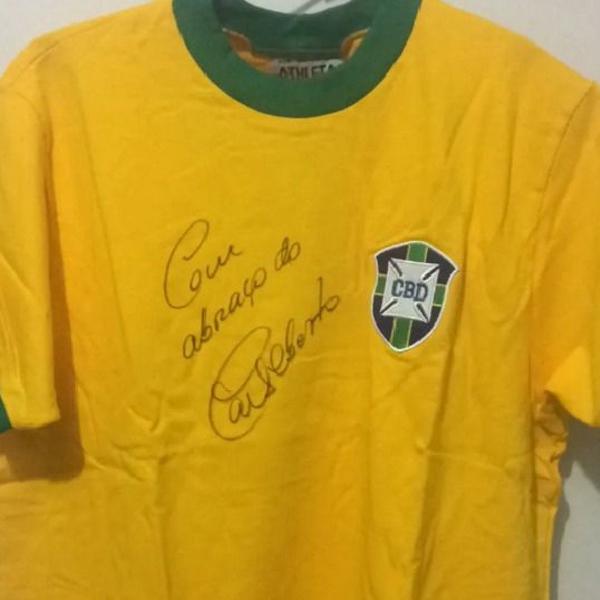 artigo para colecionador _ camiseta brasil tri-campeão 1970