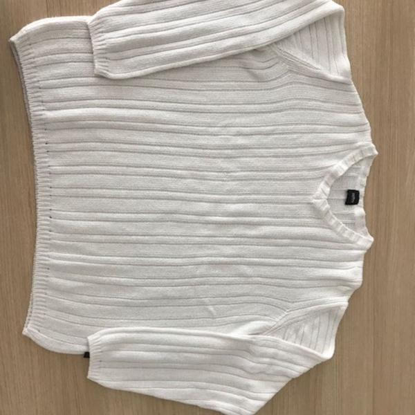 blusa em linha off white marca hugo boss - tam g