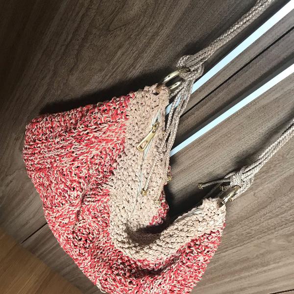 bolsa de couro trancado a mão (artesanato nordestino)