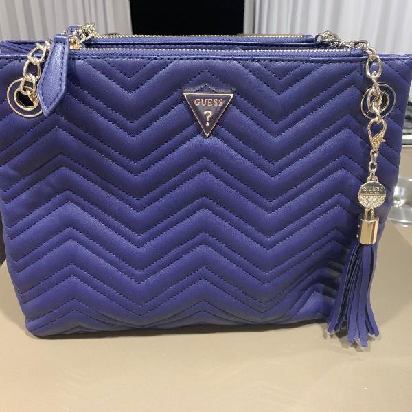 bolsa feminina guess original azul navy