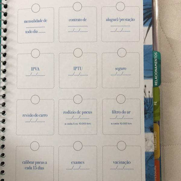 caderno organizador de planejamento mensal meu plano