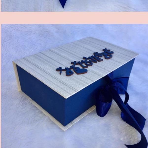 caixa love azul