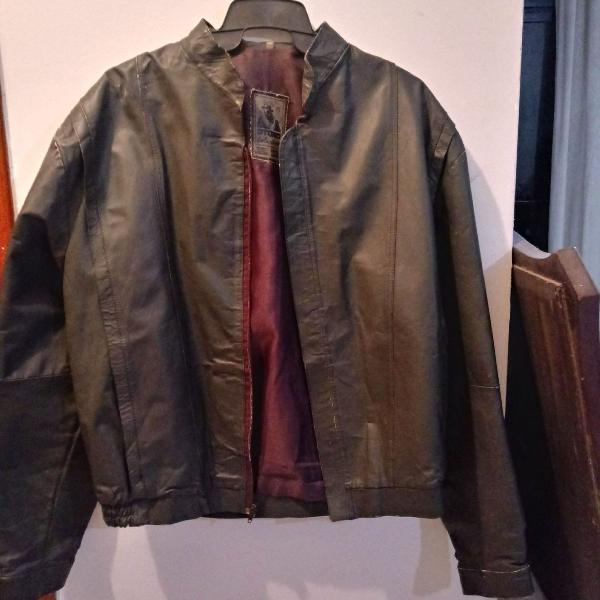 jaqueta vintage em couro