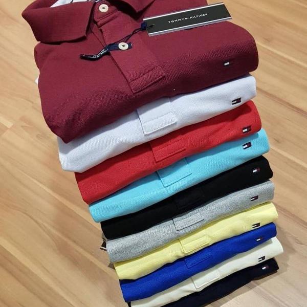 kit 2 camisas gola polo tommy masculino manga curta tamanho: