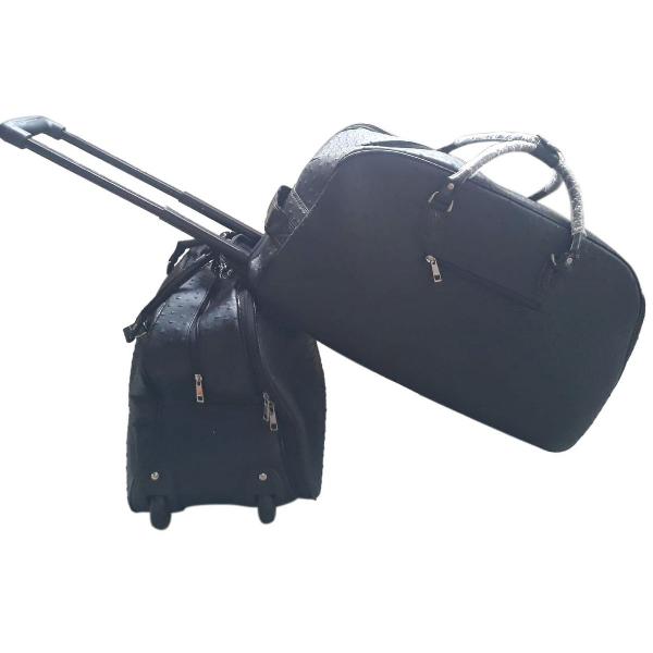 kit 2 malas de viagem feminina com rodinhas e puxador