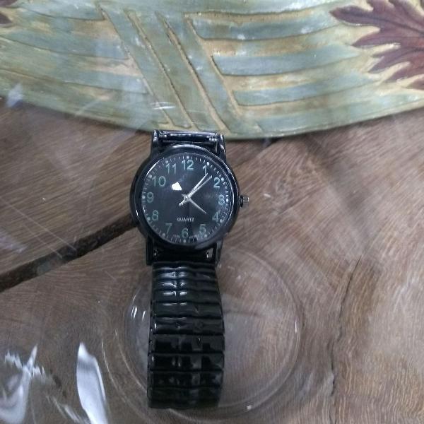 relógio pulseira elástica preto
